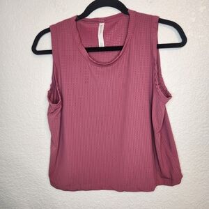 BeardedGoat Sleeveless Mesh Tank Top Dusty Rose Pink Maeve althlesure XL